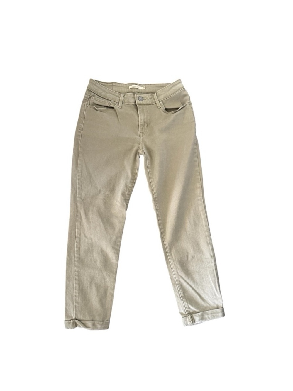 Levi's Ankle Crop Jeans in Light Tan